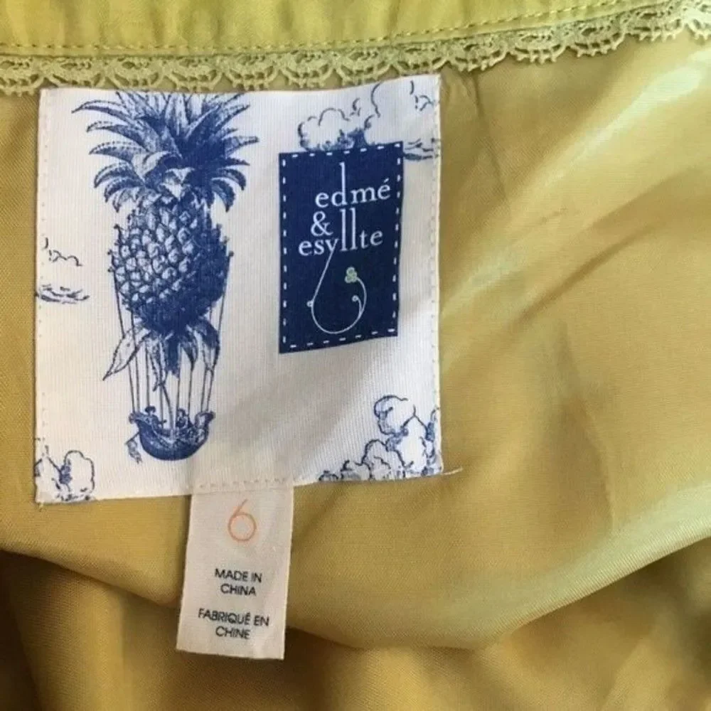 Anthropologie Edme & Esyllte‎ Jacquard Floral Pattern Zippered Midi Skirt Size 6